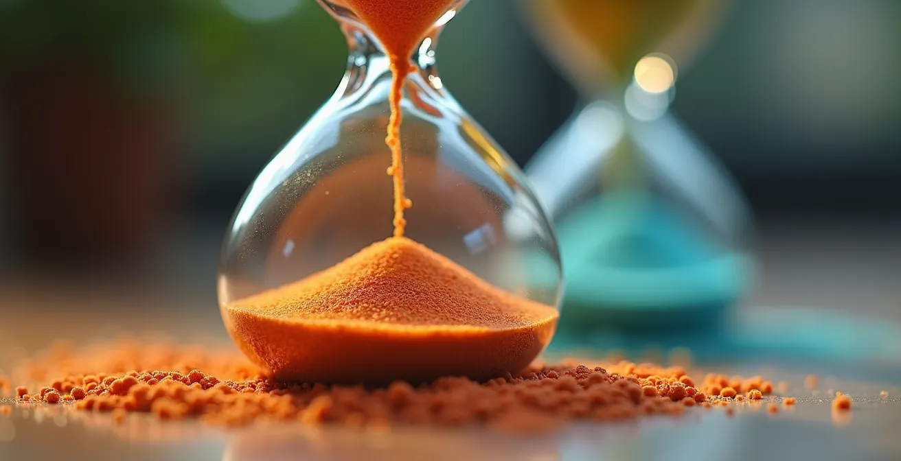 Visualizzazione metaforica di un collo di bottiglia nel processo produttivo