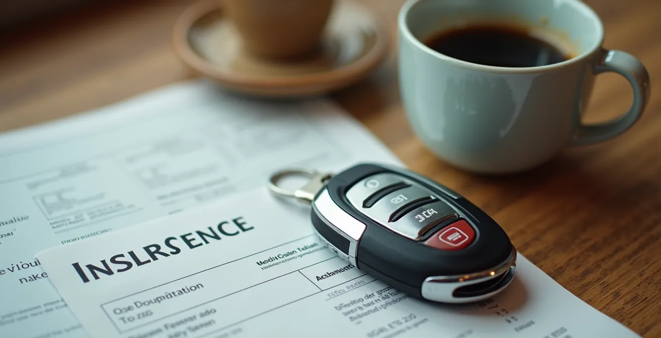 Documenti assicurativi e sistemi ADAS su scrivania italiana