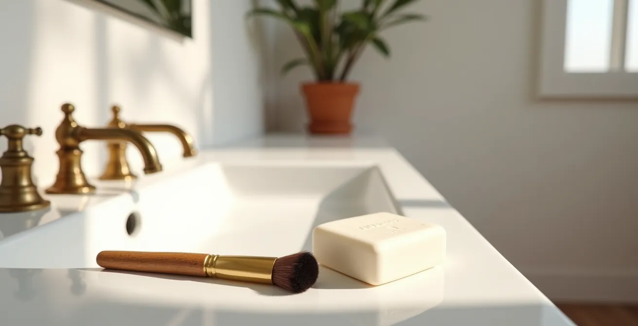 Metodo naturale per la pulizia dei pennelli trucco con sapone di Marsiglia