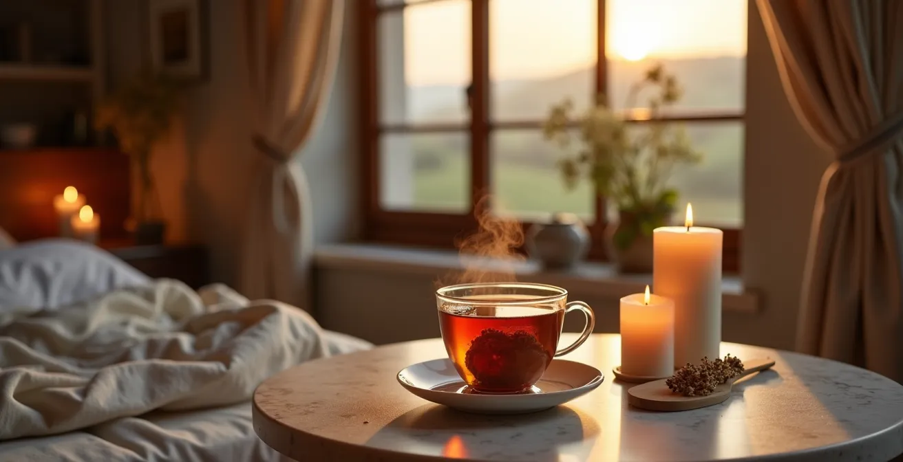 Atmosfera serale rilassante con elementi tipici italiani per il benessere